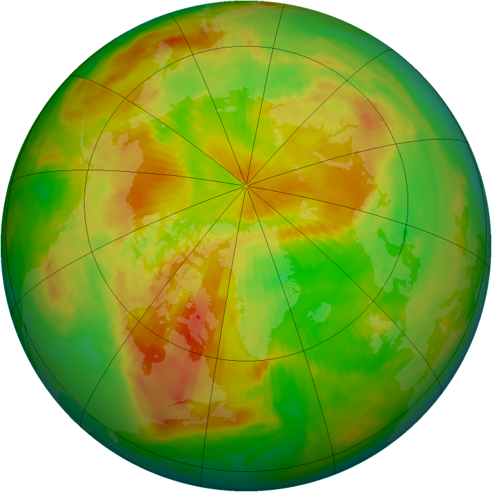 Arctic ozone map for 07 May 1990